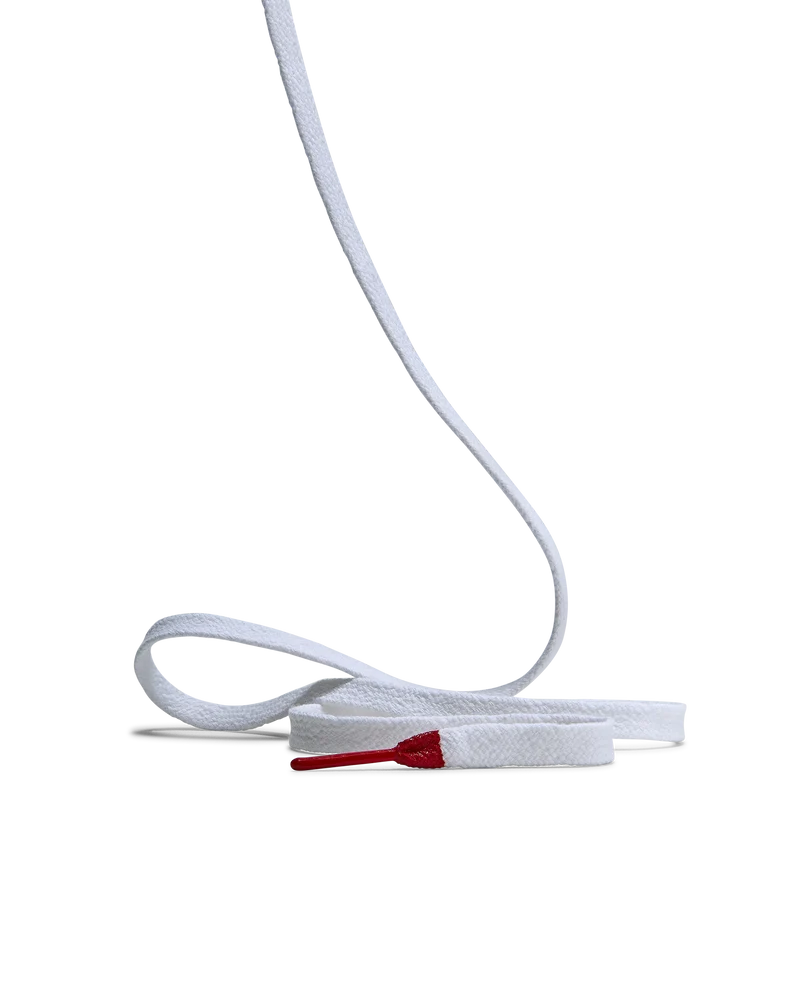 Men’s Laces in Cotton, White Red