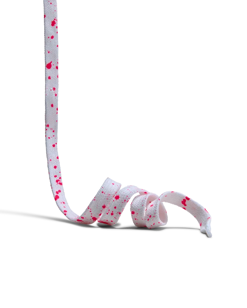 Women’s Laces in Cotton, White Fuchsia