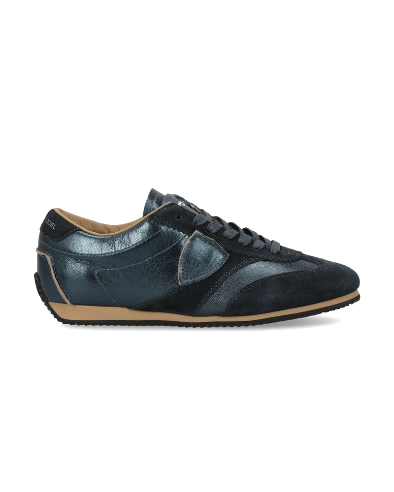 Sneakers Planche Women, Metallic Ocean Blue