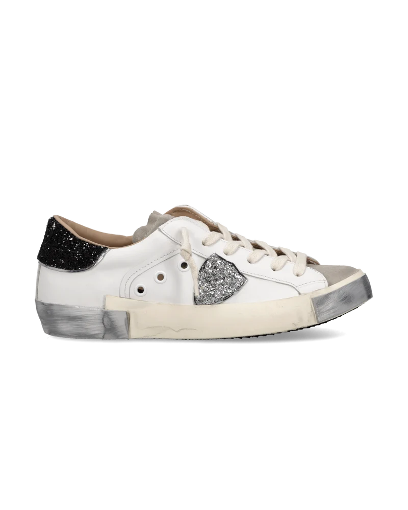 Sneakers Prsx Women, White Black Silver