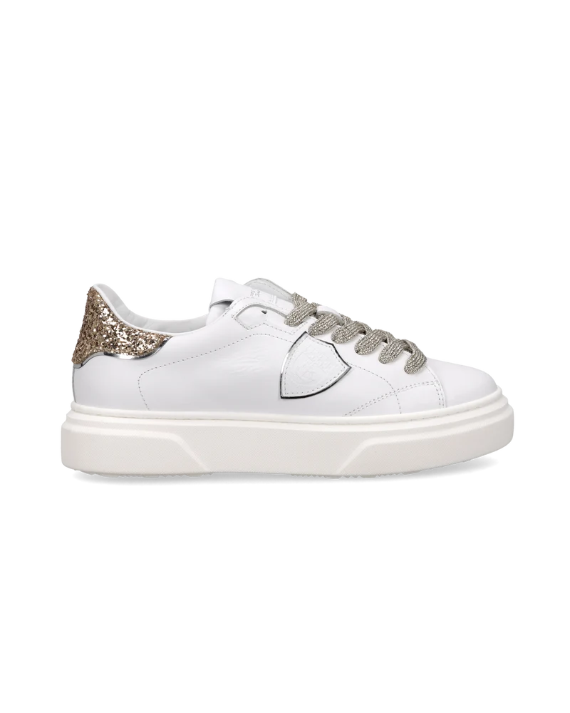 Sneaker Temple Junior, White Gold
